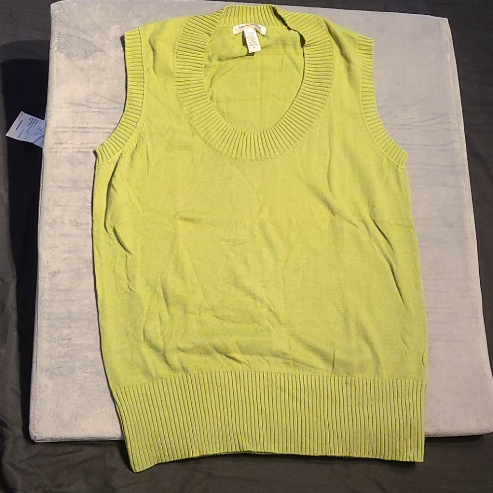 Green sweater vest